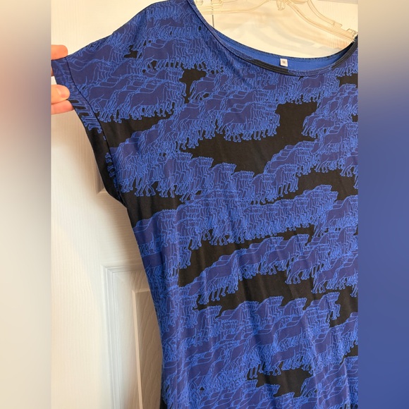 Pretty Snake Mystical Horse Trails Print Cotton Jersey Tee Shirt Dress - Medium - Picture 9 of 14